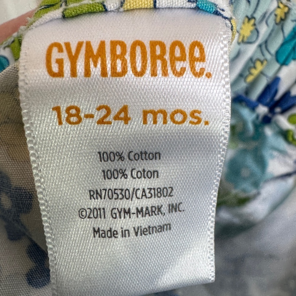 NWOT Gymboree 18-24M Girls Blue and Green Floral Formal Shorts with Pockets - Picture 5 of 5